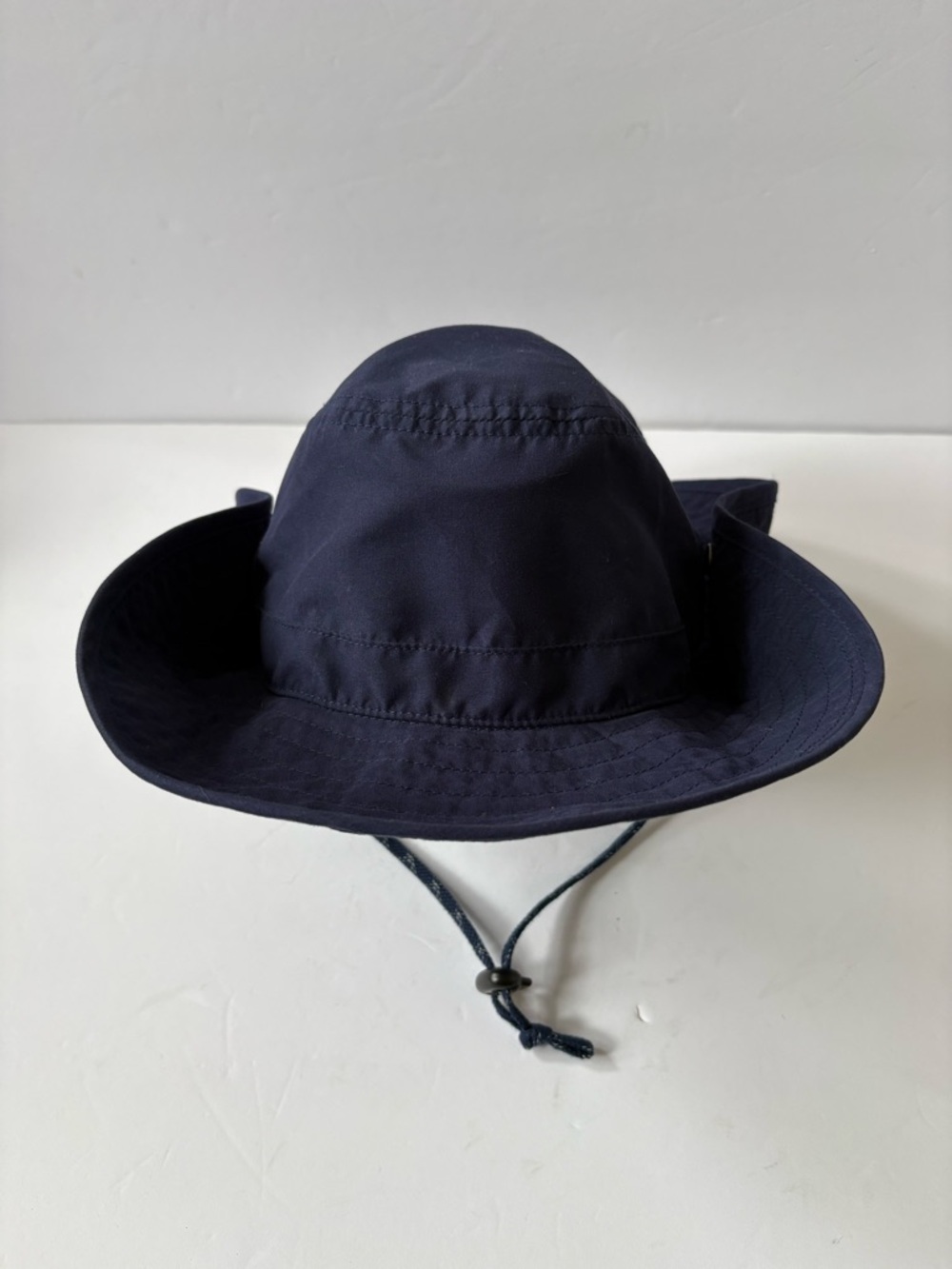 Hanna Andersson L Blue Sun Hat Unisex Boy Girl Chin Strap Resort Cruise Coastal